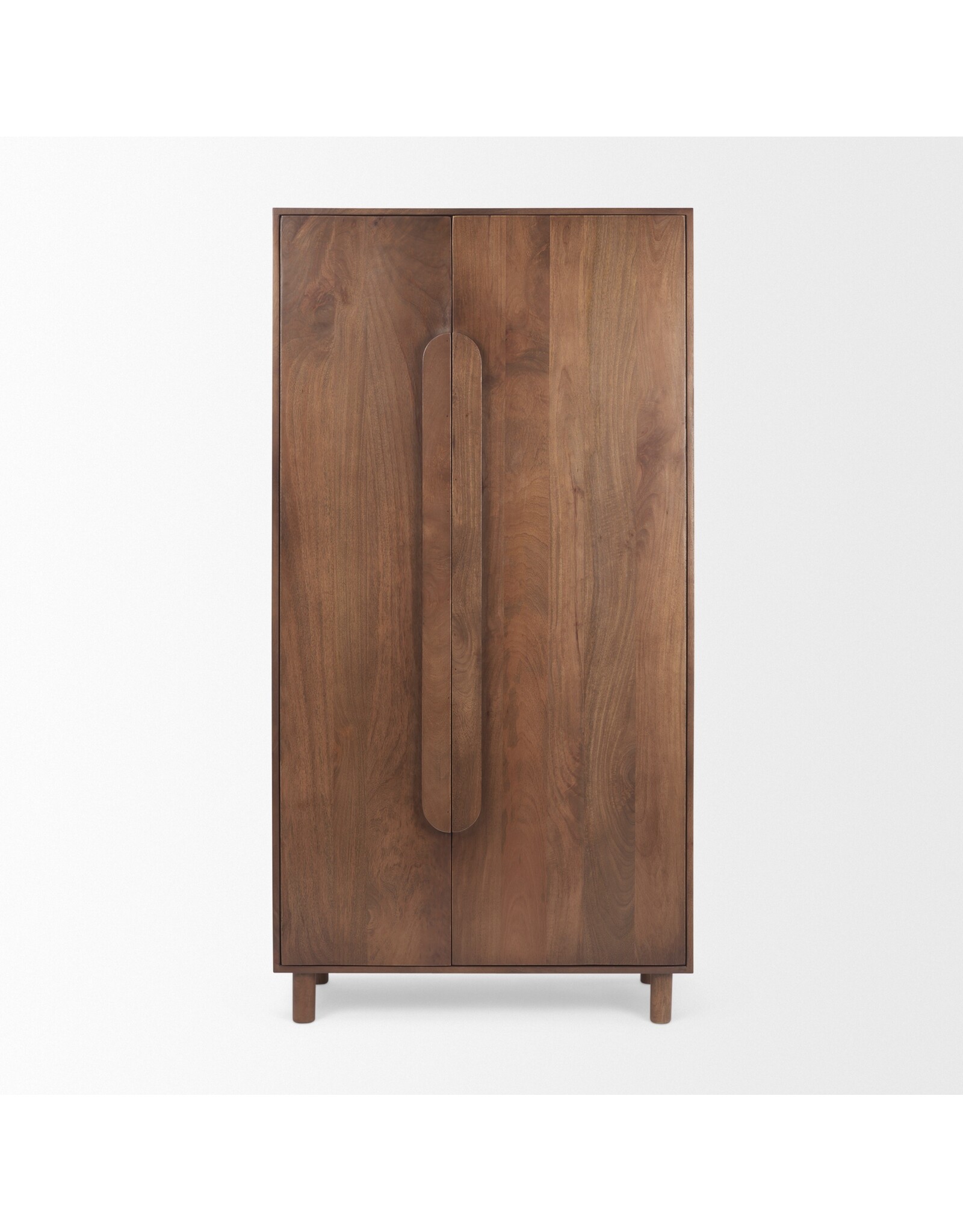 Astrid Medium Brown Solid Wood Armoire