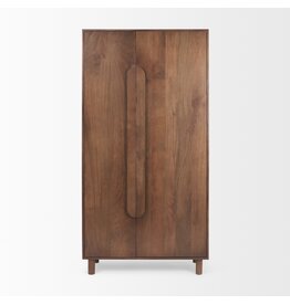 Astrid Medium Brown Solid Wood Armoire