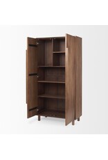 Astrid Medium Brown Solid Wood Armoire