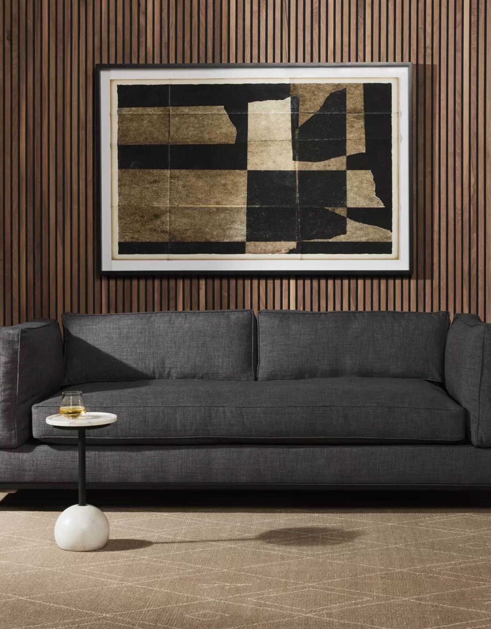 Grammercy Sofa in Bennett Charcoal-92"