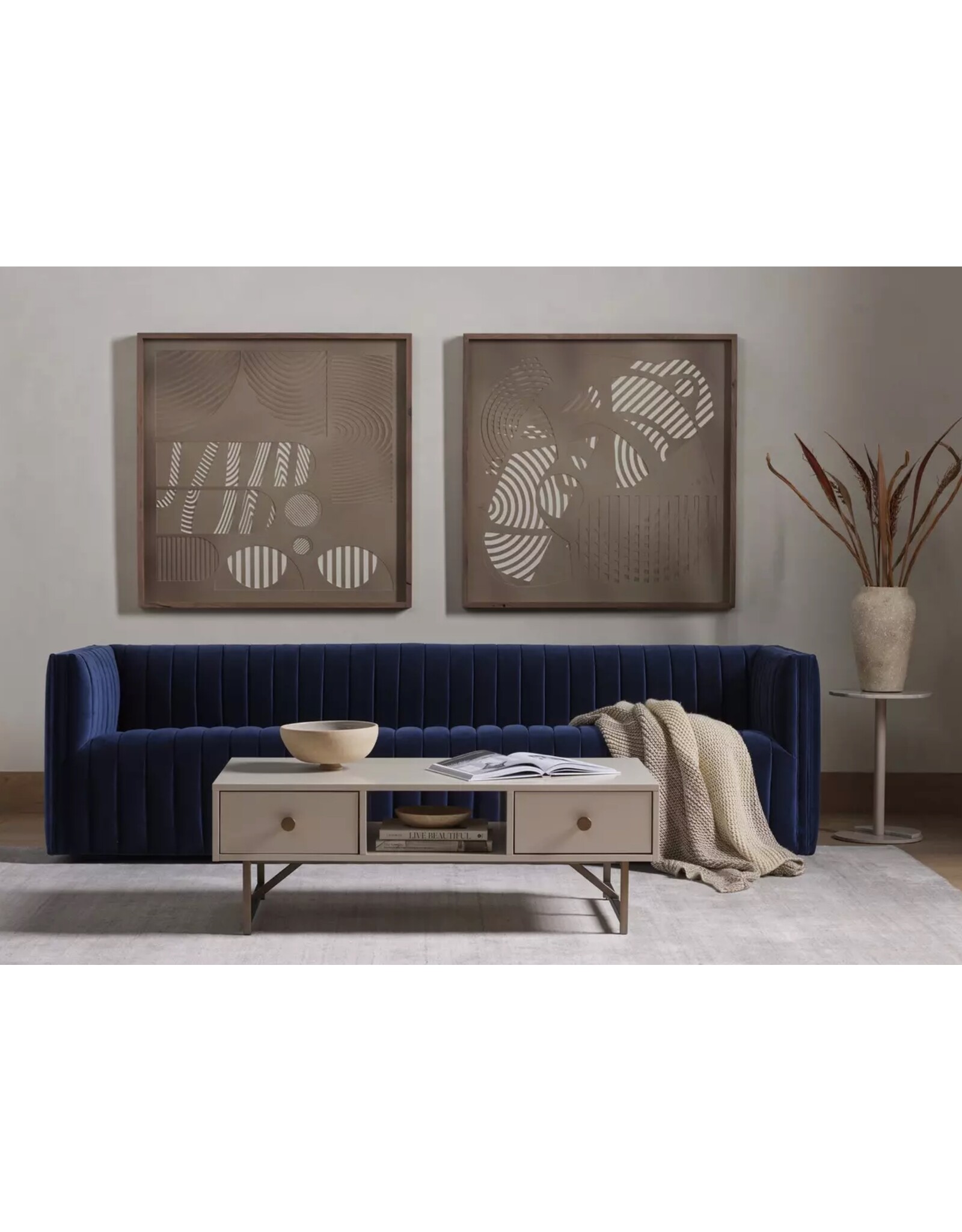Augustine Sofa in Sapphire Navy-97"