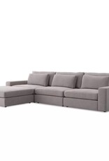Bloor 3pc Sofa w/ Ottoman in Chess Pewter