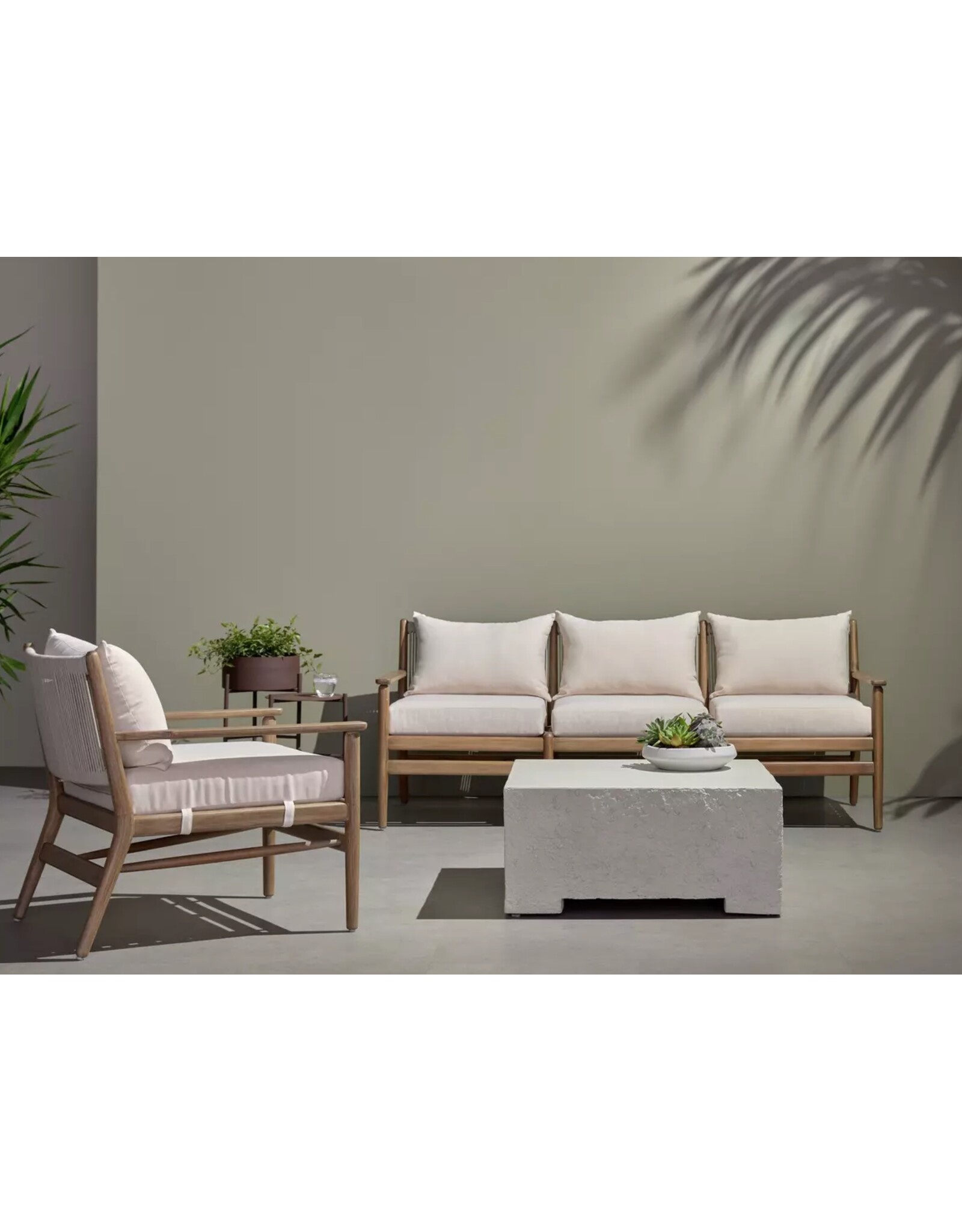 Rosen Outdoor Chair - Lakin Oat/Natural Eucalyptus