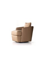 Whittaker Swivel Chair in Nantucket Taupe Leather
