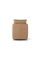 Whittaker Swivel Chair in Nantucket Taupe Leather