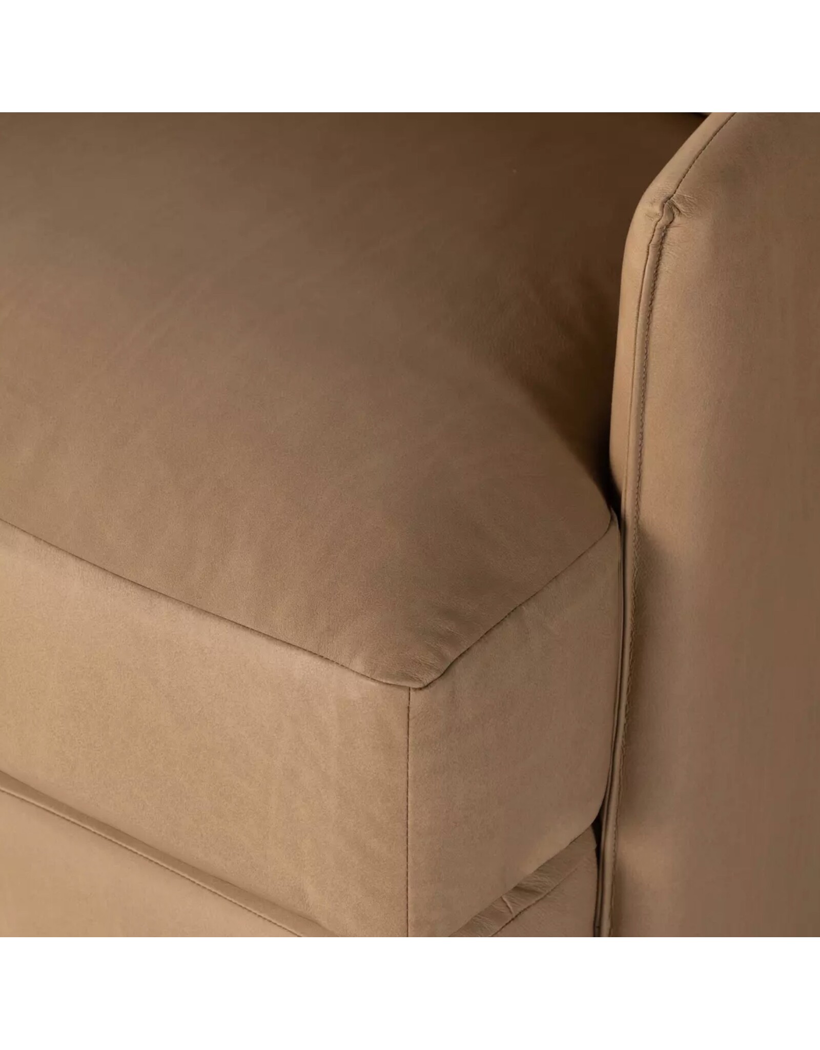 Whittaker Swivel Chair in Nantucket Taupe Leather