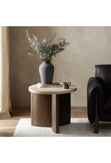 Toli End Table, Tavertine