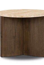 Toli End Table, Tavertine