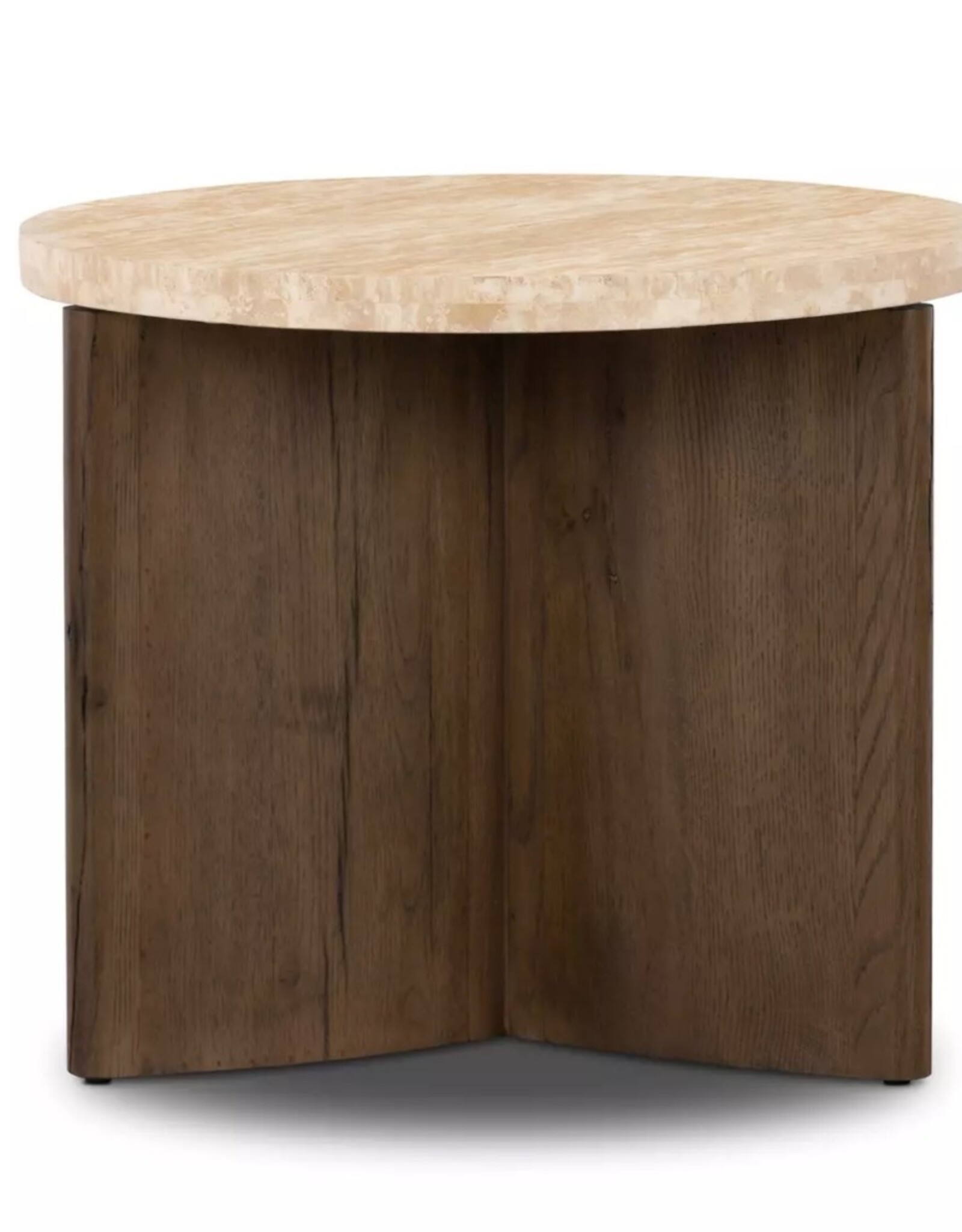 Toli End Table, Tavertine