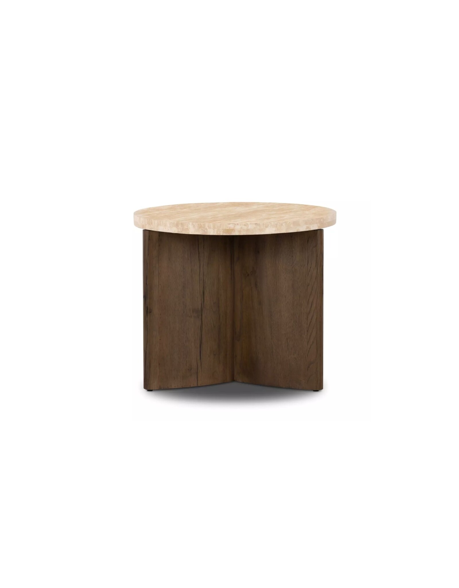 Toli End Table, Tavertine