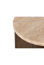 Toli End Table, Tavertine