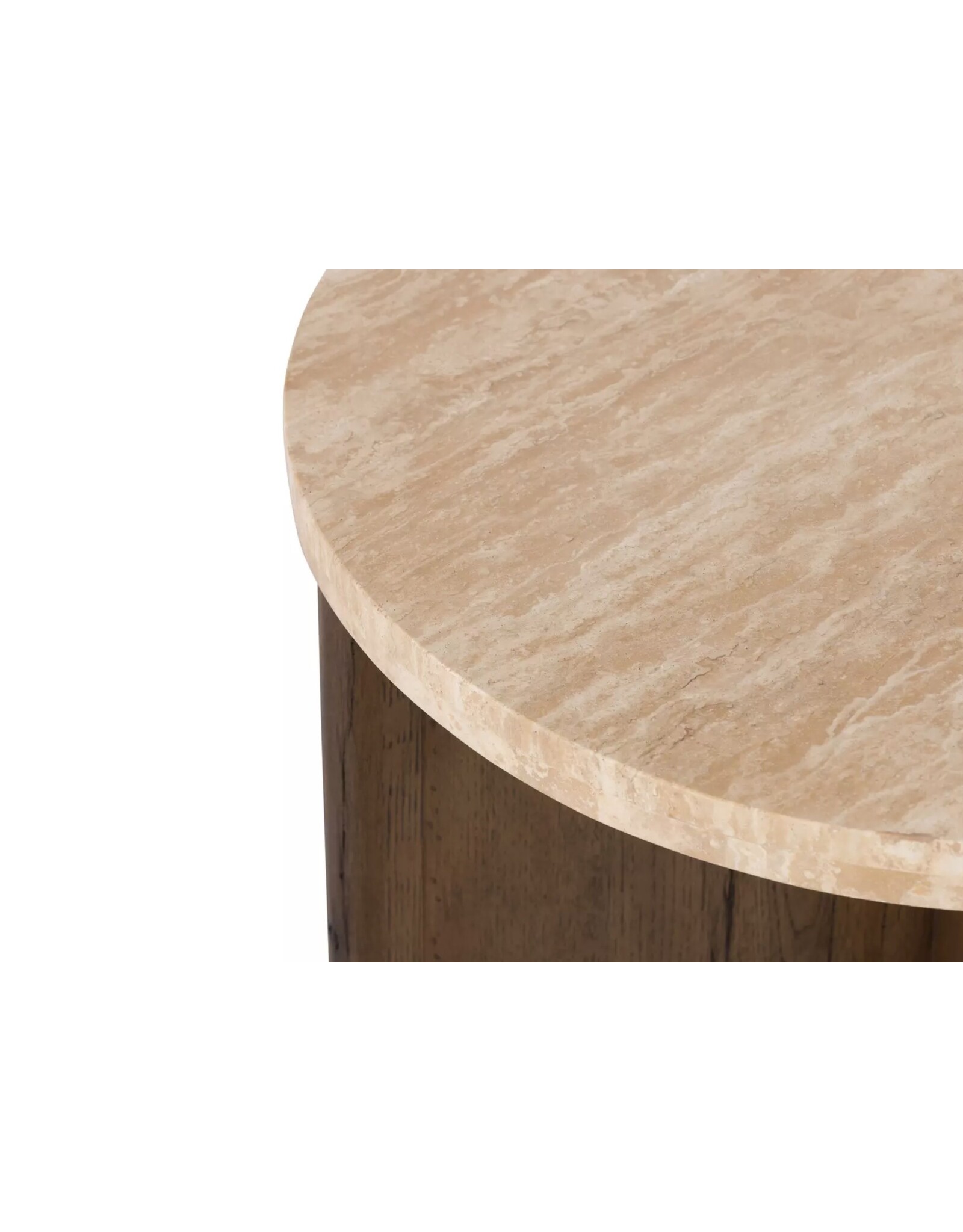 Toli End Table, Tavertine