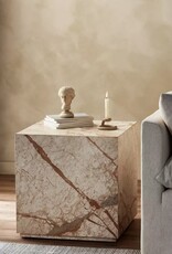 Modern Marble Plinth End Table