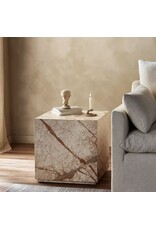 Modern Marble Plinth End Table