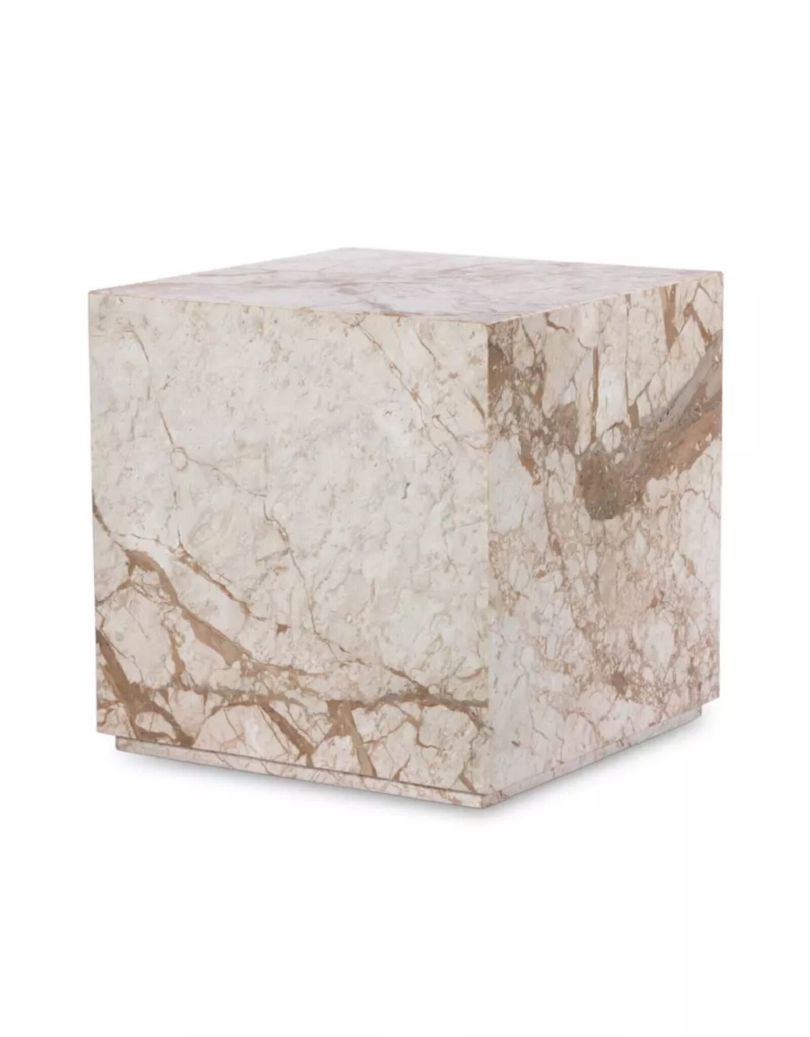 Modern Marble Plinth End Table