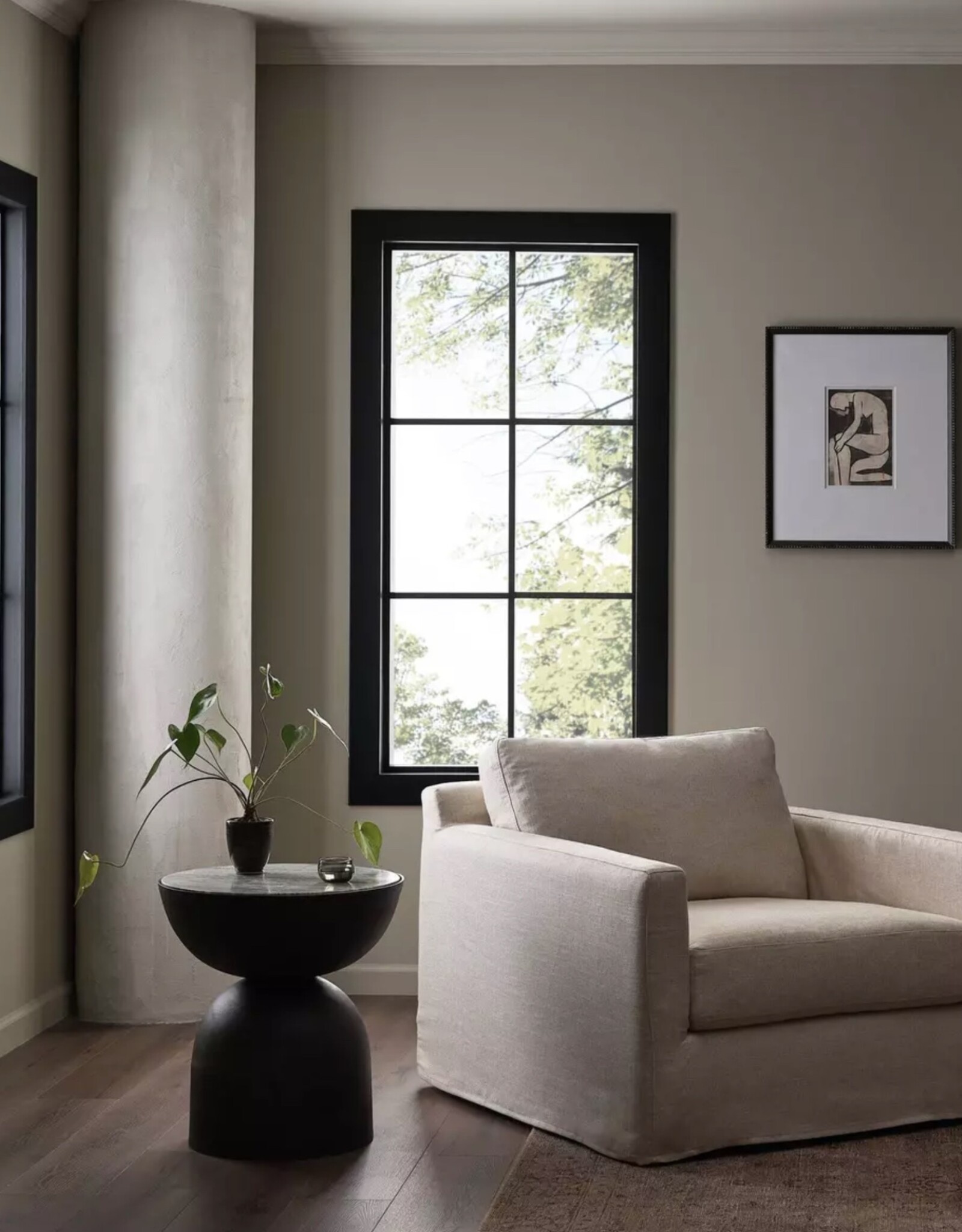 Corbett End Table in River Grey Marble