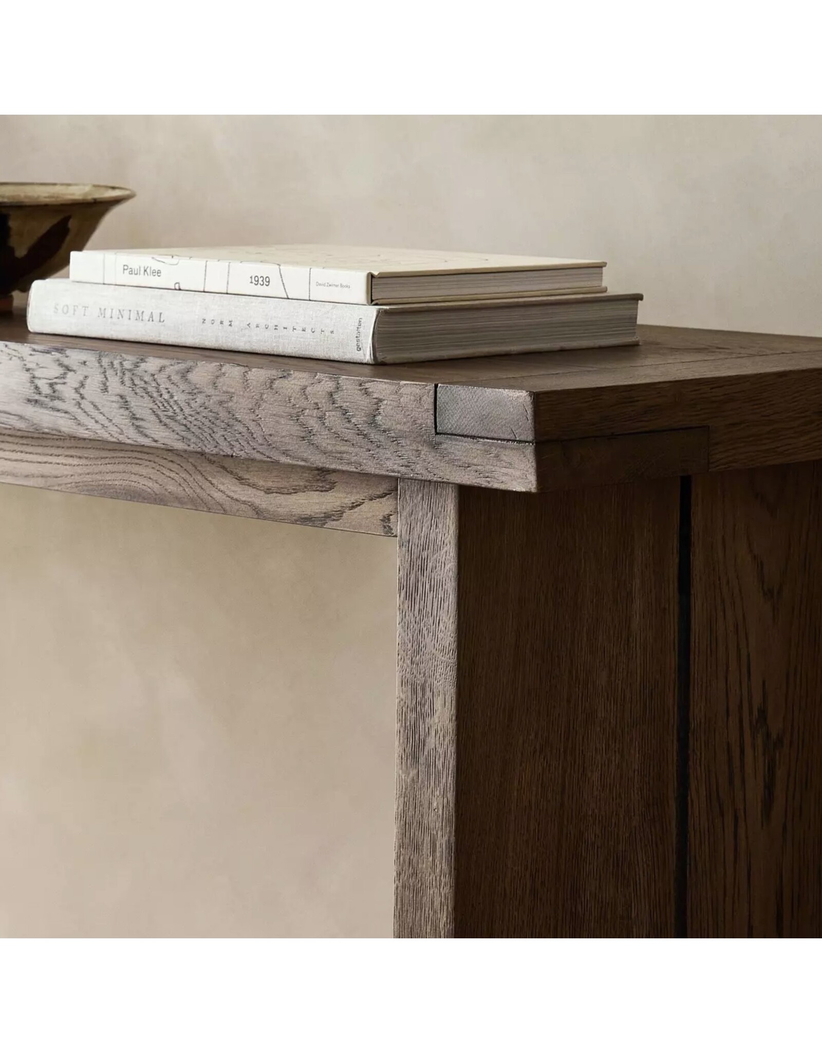 Warby Console Table, Worn Oak Veneer