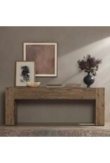 Abaso Console Table in Rustic Wormwood Oak