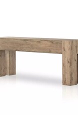 Abaso Console Table in Rustic Wormwood Oak