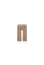 Abaso Console Table in Rustic Wormwood Oak