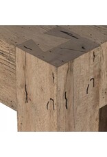 Abaso Console Table in Rustic Wormwood Oak