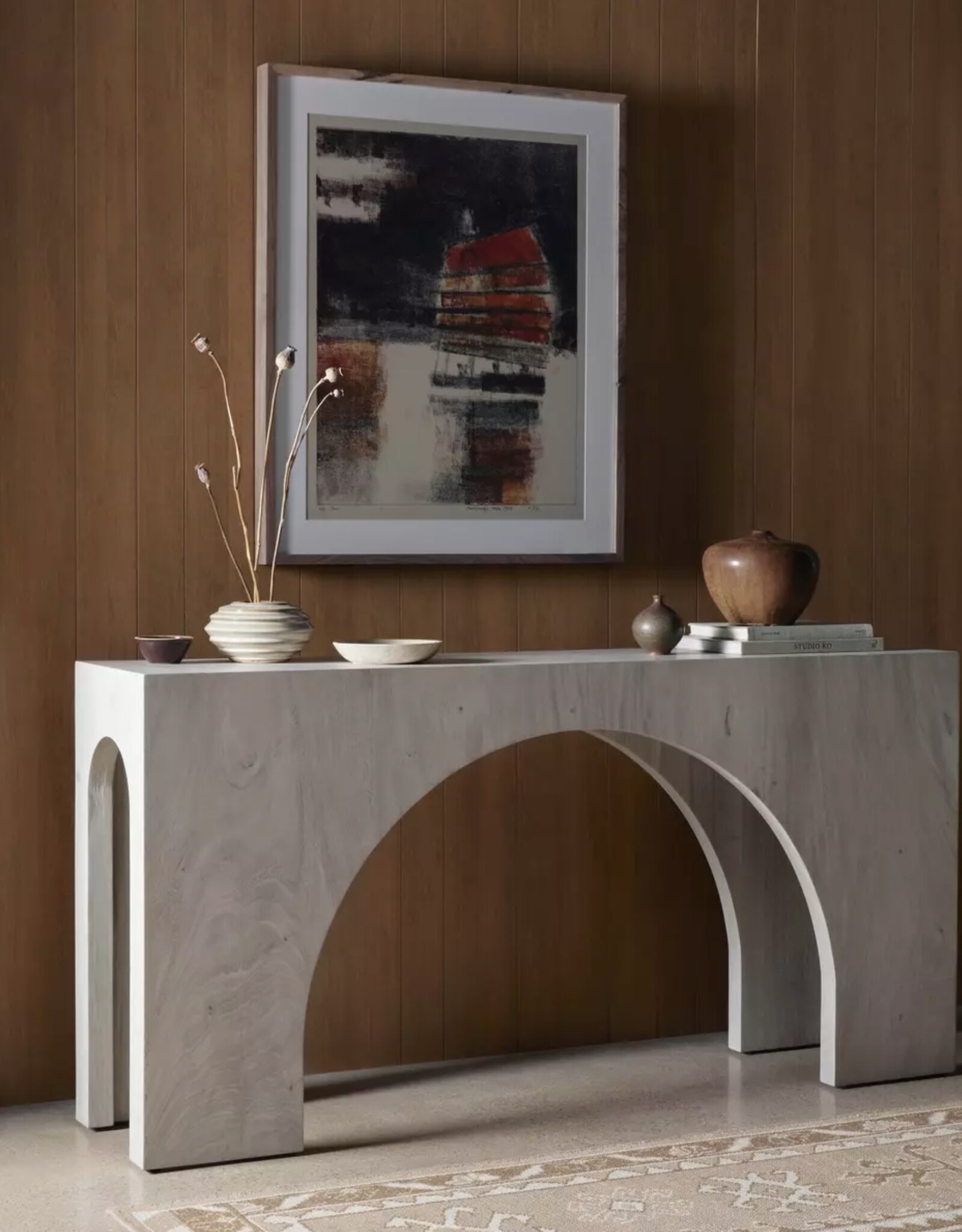 Fausto Console Table in Bleached Guanacaste