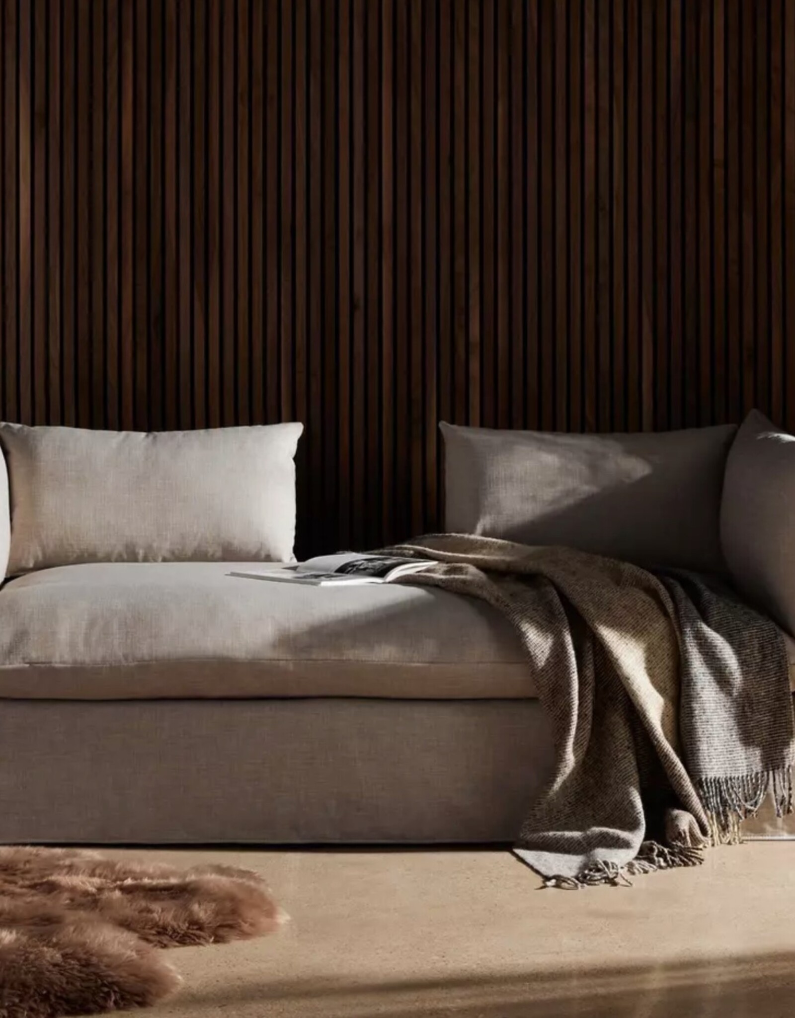 Habitat Slipcover Chaise Bennett Moon