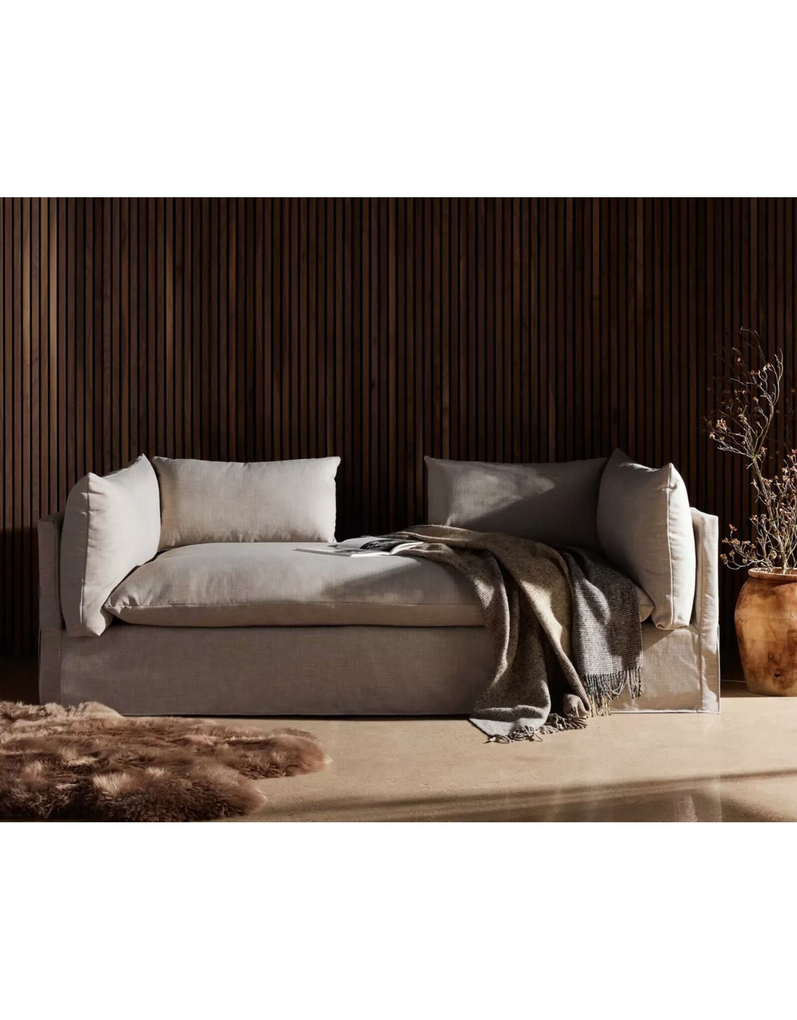 Habitat Slipcover Chaise Bennett Moon