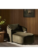 Farrah Chaise Lounge in Surrey Olive