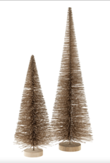 Tall Bottle Brush Tree L, Pale Gold