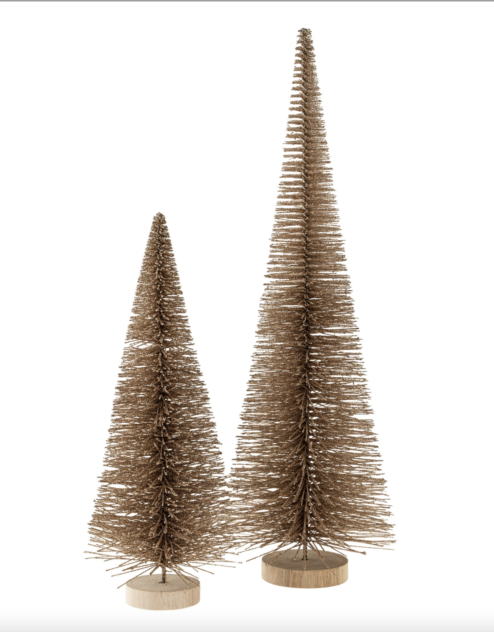 Tall Bottle Brush Tree L, Pale Gold