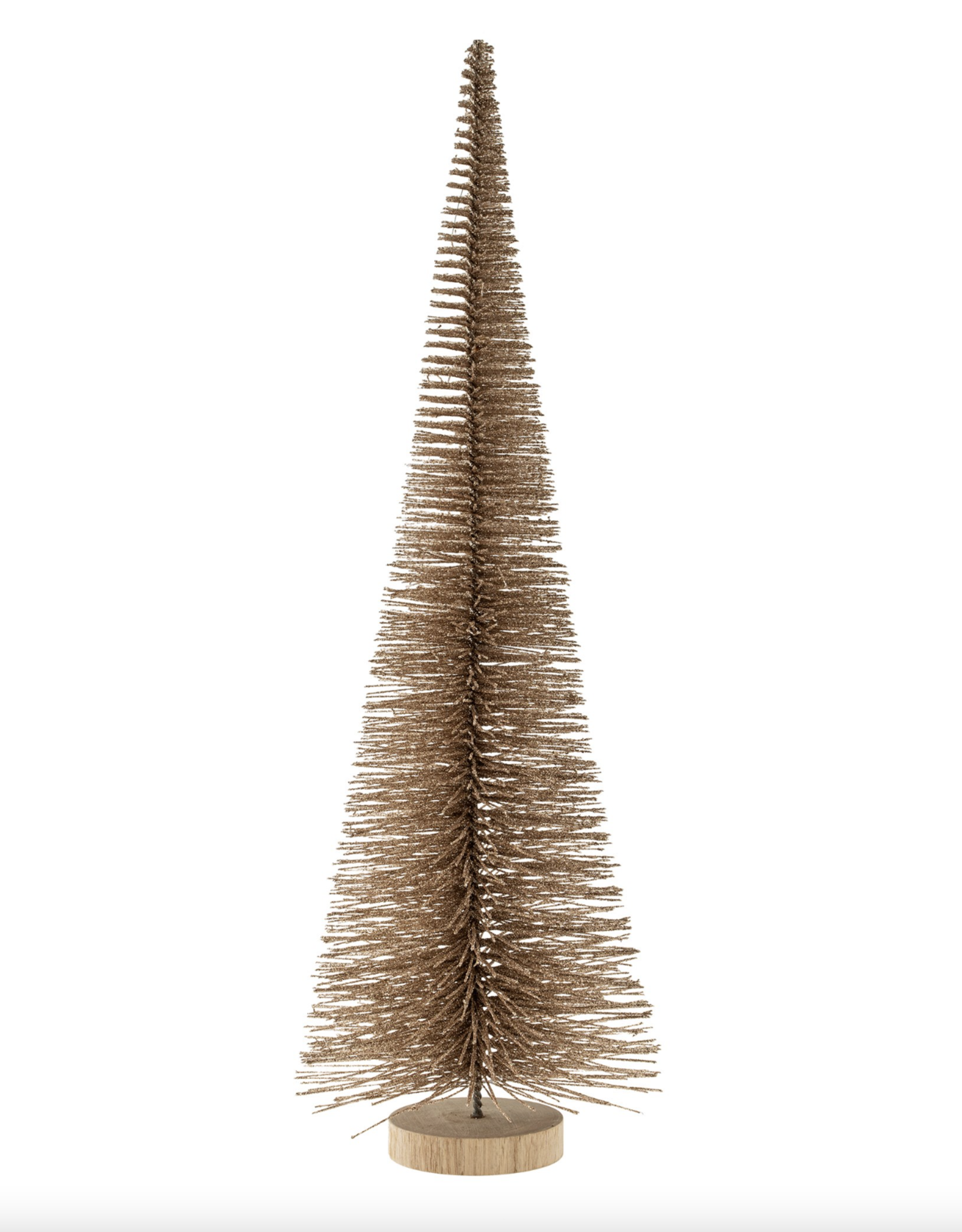 Tall Bottle Brush Tree L, Pale Gold