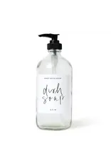 16oz Clear Glass Dish Soap Dispenser