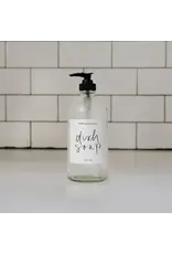 16oz Clear Glass Dish Soap Dispenser