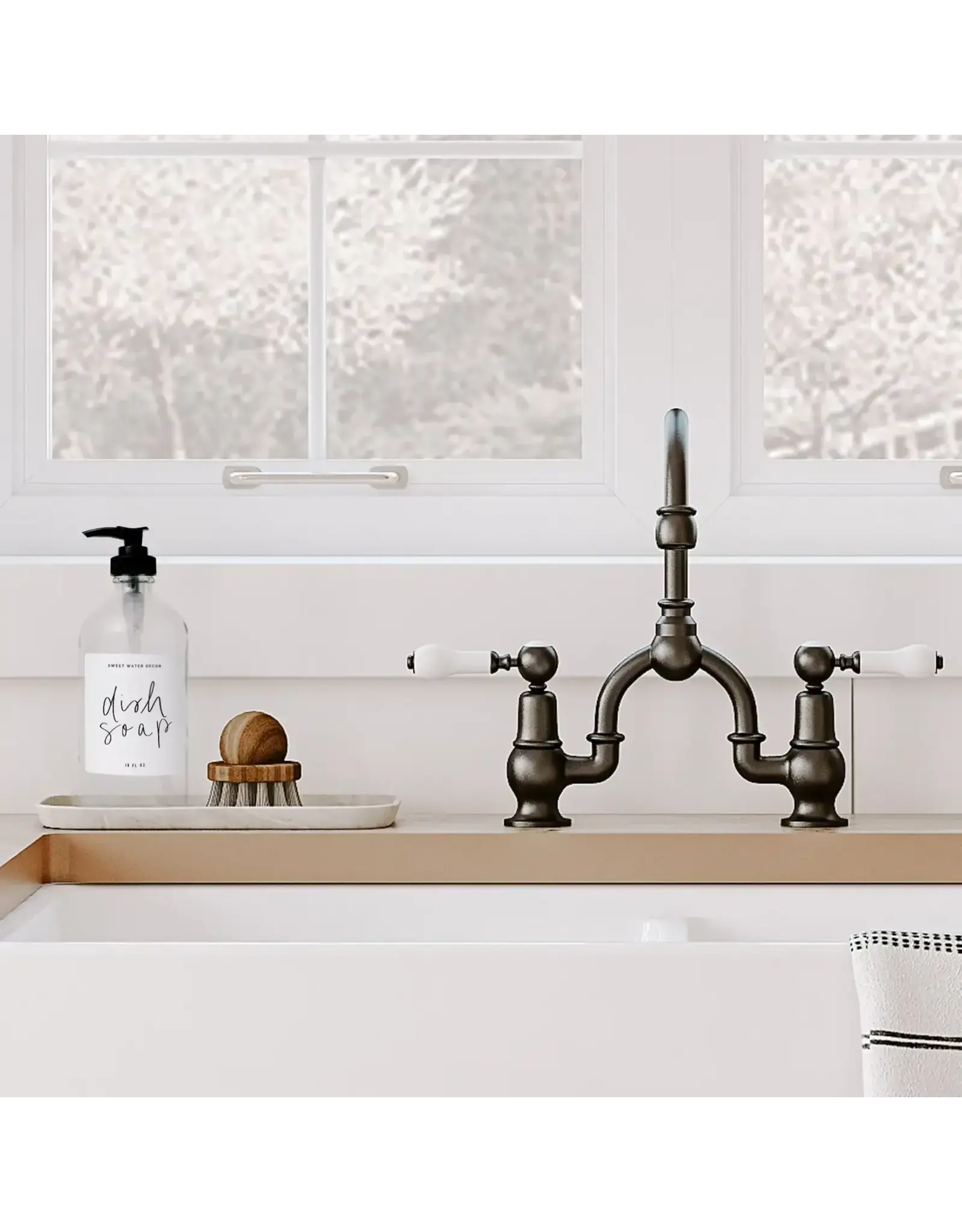 16oz Clear Glass Dish Soap Dispenser