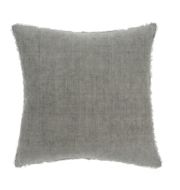 Lina Linen Pillow, Grey 20x20