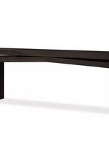 Matthes Oak Console Table in Smoked Black-79"