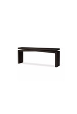 Matthes Oak Console Table in Smoked Black-79"