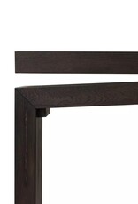 Matthes Oak Console Table in Smoked Black-79"