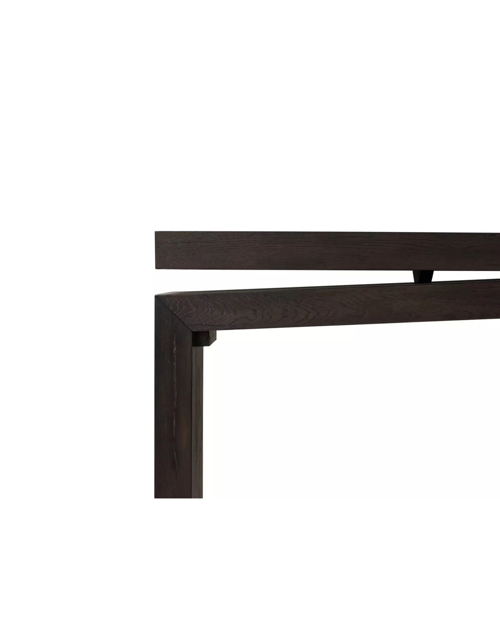 Matthes Oak Console Table in Smoked Black-79"