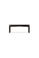 Matthes Oak Console Table in Smoked Black-79"