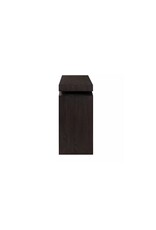 Matthes Oak Console Table in Smoked Black-79"