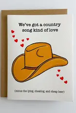 Country Love Song Valentine Card