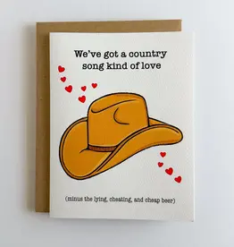 Country Love Song Valentine Card