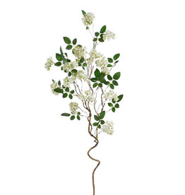 41" White Blossom Spray