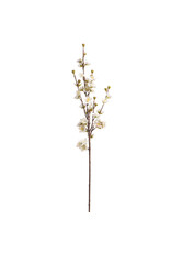 32" White Apple Blossom Spray