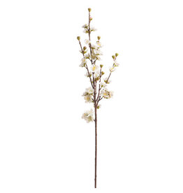 32" White Apple Blossom Spray