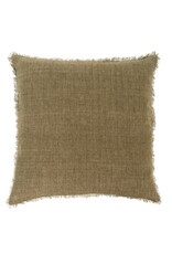 Lina Linen Pillow, Kelp 24x24