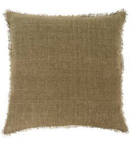 Lina Linen Pillow, Kelp 24x24