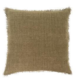 Lina Linen Pillow, Kelp 24x24